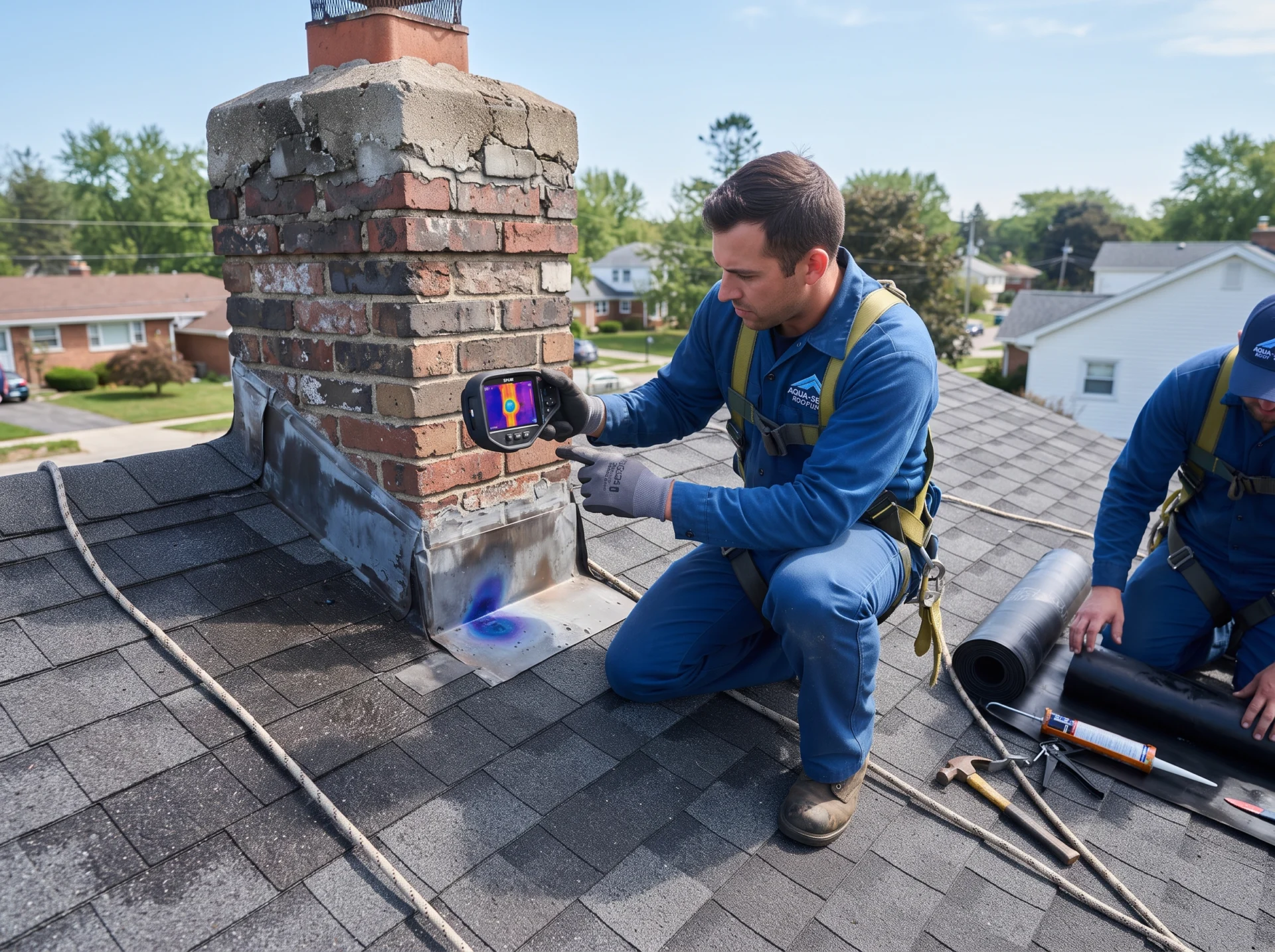 Technician using thermal camera …