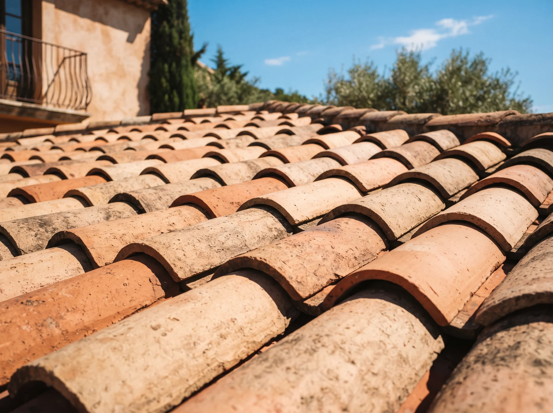 Terracotta tiles on roof 2K